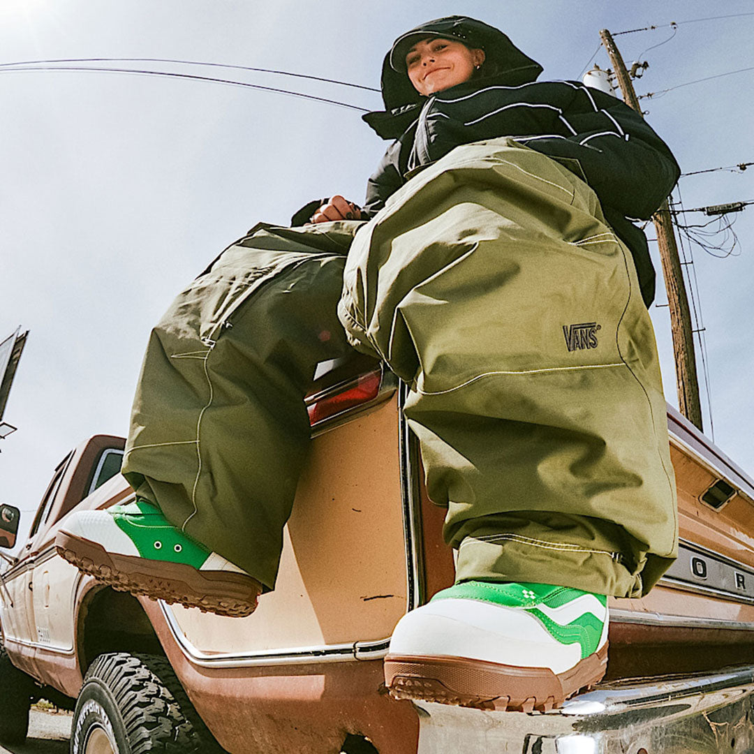 VANS SNOW（ヴァンズ スノー）| WOMENS PROGRESS SNOWBOARD BOOT 2027 / MIA BROOKES GREEN/YELLOW | スノーボード・スケートボードのTACTICS JAPAN