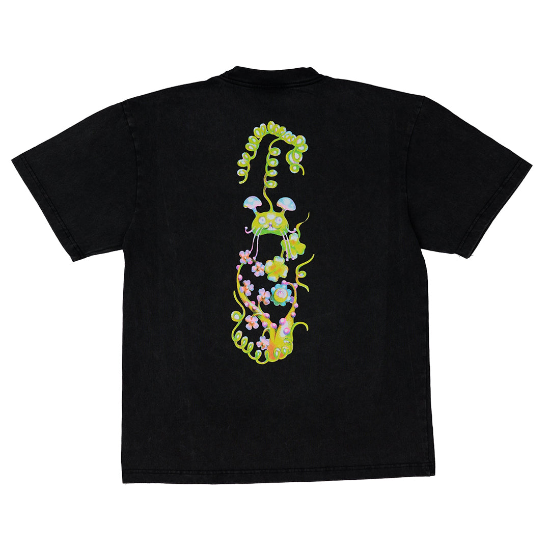 APRIL SKATEBOARDS（エイプリール スケートボード）| MUSHROOM BY EMA GASPAR TEE / VINTAGE BLACK | スノーボード・スケートボードのTACTICS JAPAN