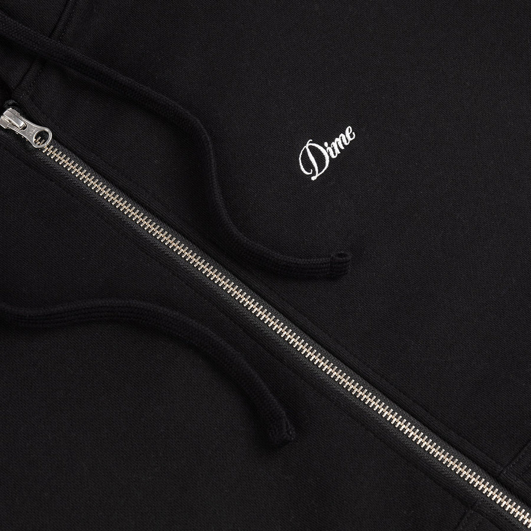DIME MTL（ダイム モントリオール） | CURSIVE ZIP HOODIE / BLACK | スノーボード・スケートボードのTACTICS JAPAN