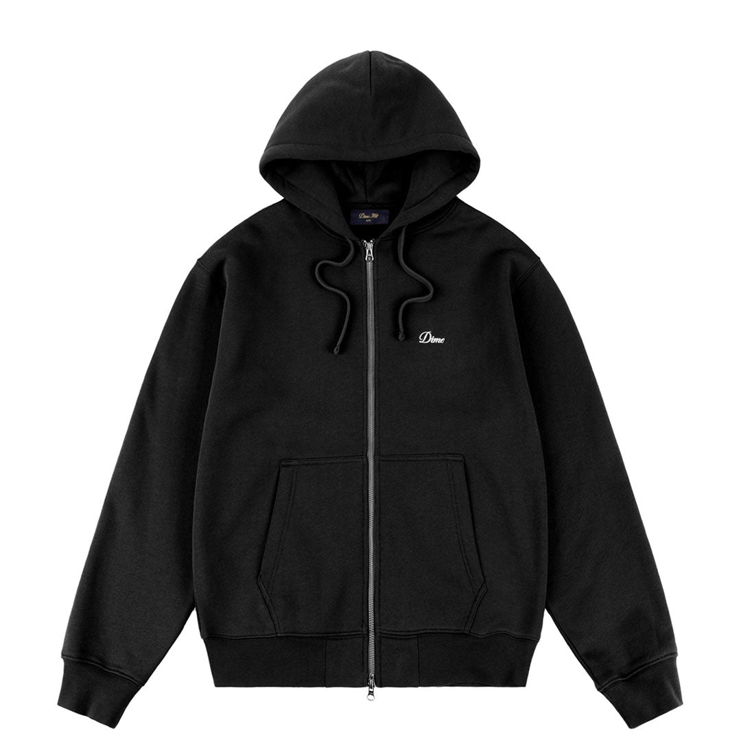 CURSIVE ZIP HOODIE / BLACK