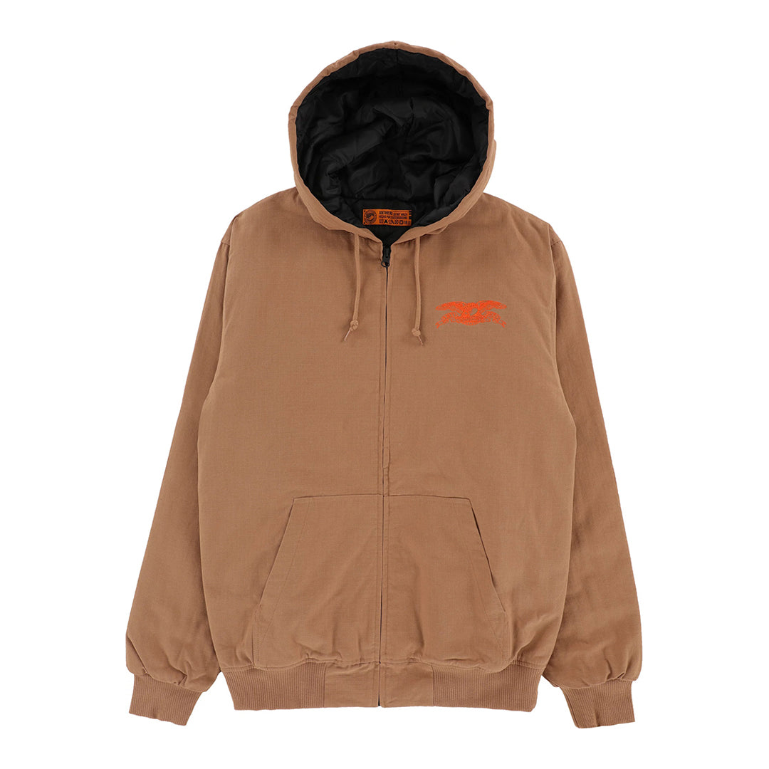 ANTIHERO SKATEBOARDS（アンチヒーロー スケートボード）| BASIC EAGLE RIPSTOP HOODED JACKET / BROWN | スノーボード・スケートボードのTACTICS JAPAN