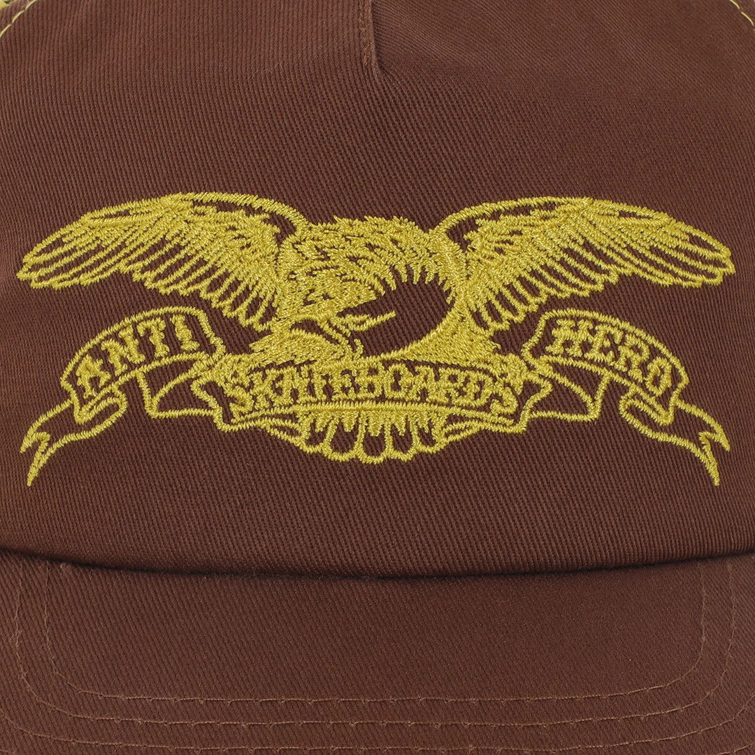 ANTIHERO SKATEBOARDS（アンタイヒーロー スケートボード）| BASIC EAGLE TRUCKER HAT / BROWN/MUSTARD | スノーボード・スケートボードのTACTICS JAPAN