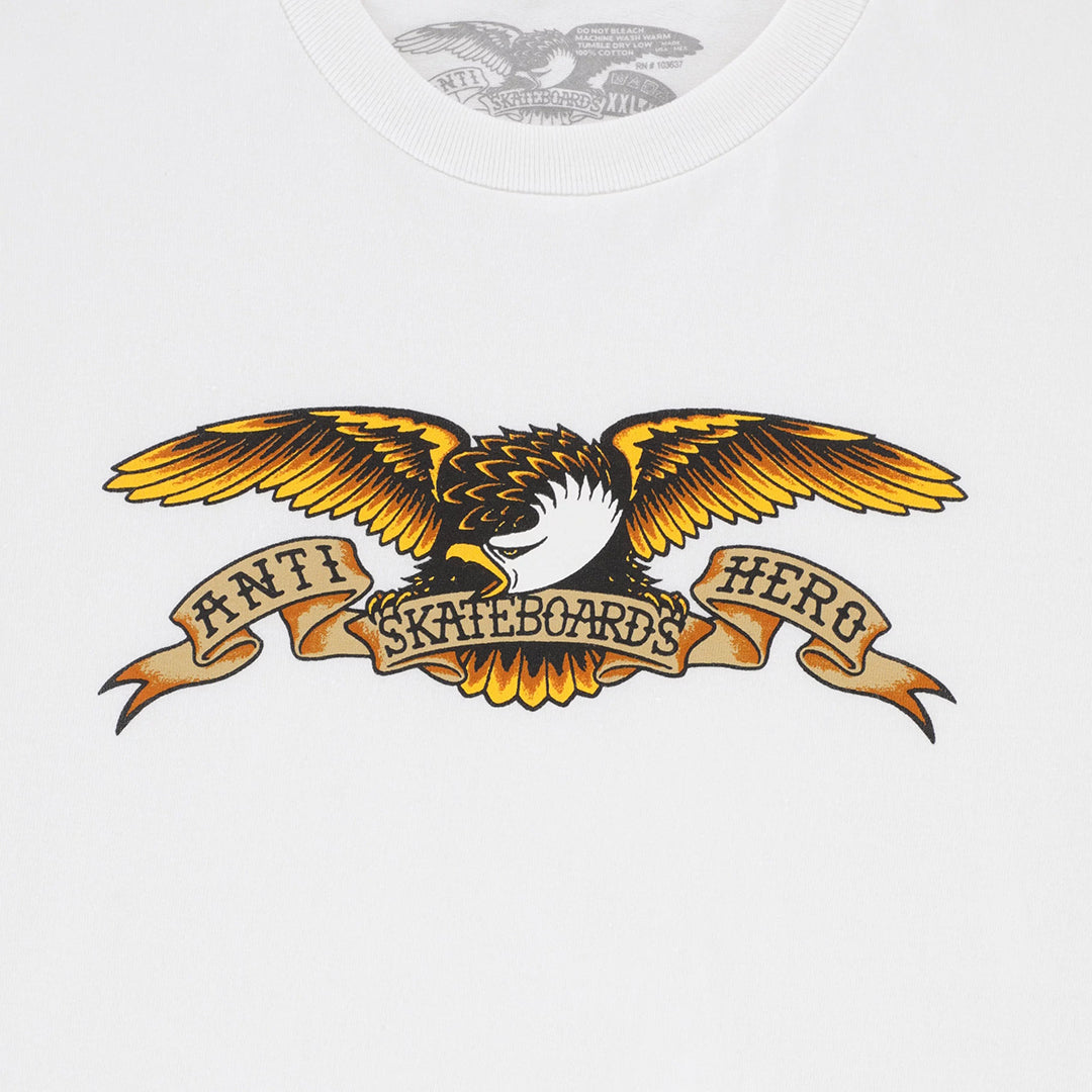 ANTIHERO SKATEBOARDS（アンチヒーロー スケートボード）| EAGLE L/S T-SHIRT / WHITE | スノーボード・スケートボードのTACTICS JAPAN