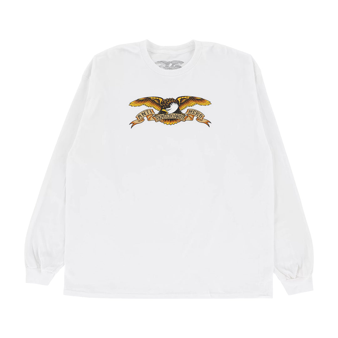 ANTIHERO SKATEBOARDS（アンチヒーロー スケートボード）| EAGLE L/S T-SHIRT / WHITE | スノーボード・スケートボードのTACTICS JAPAN