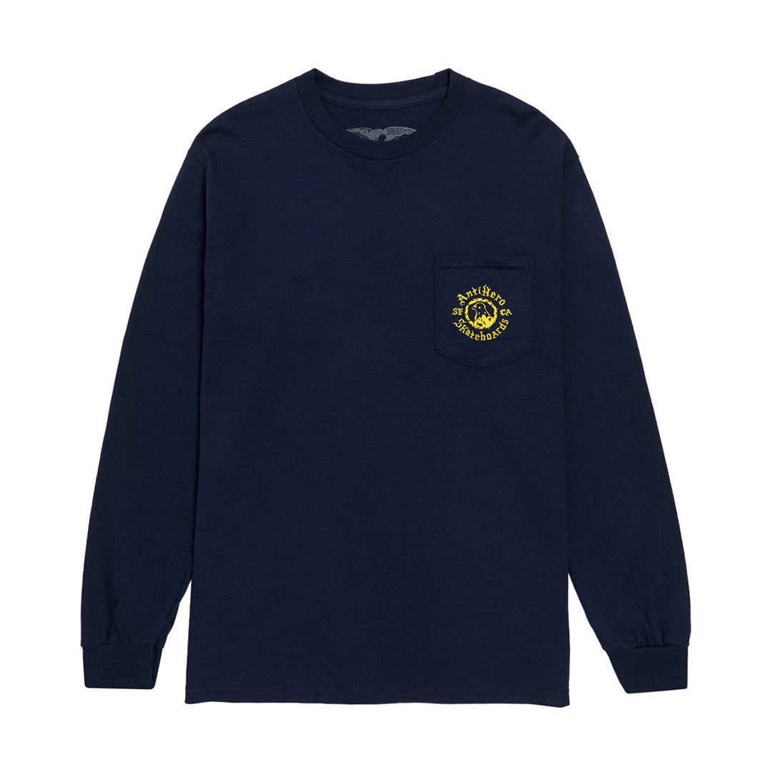 ANTIHERO SKATEBOARDS（アンチヒーロー スケートボード）| PIGEON MOTION - L/S Pocket T-Shirts | スノーボード・スケートボードのTACTICS JAPAN