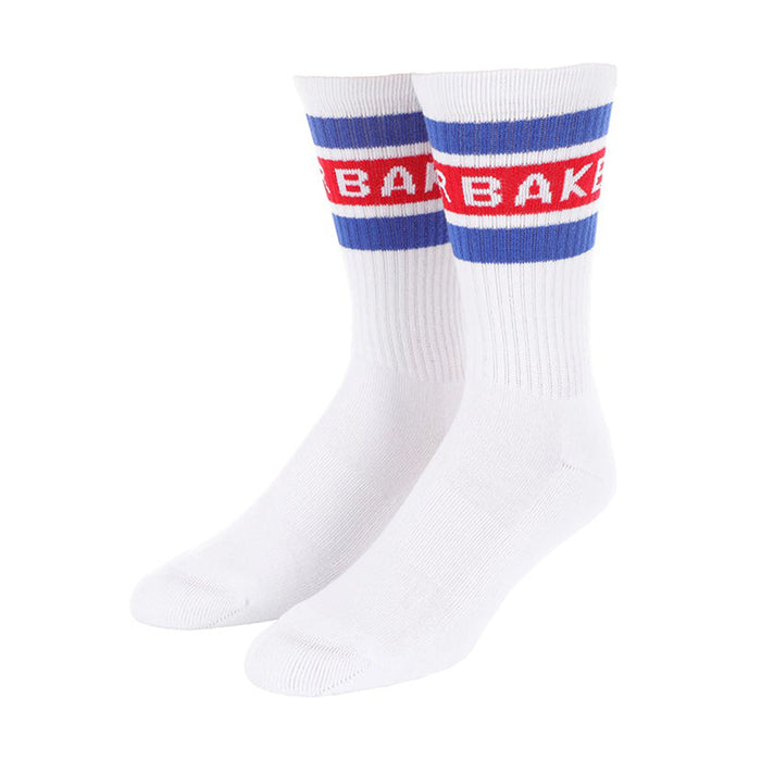 BAKER SKATEBOARDS（ベイカー スケートボード）| RED STRIPE SOCKS / WHITE | スノーボード・スケートボードのTACTICS JAPAN
