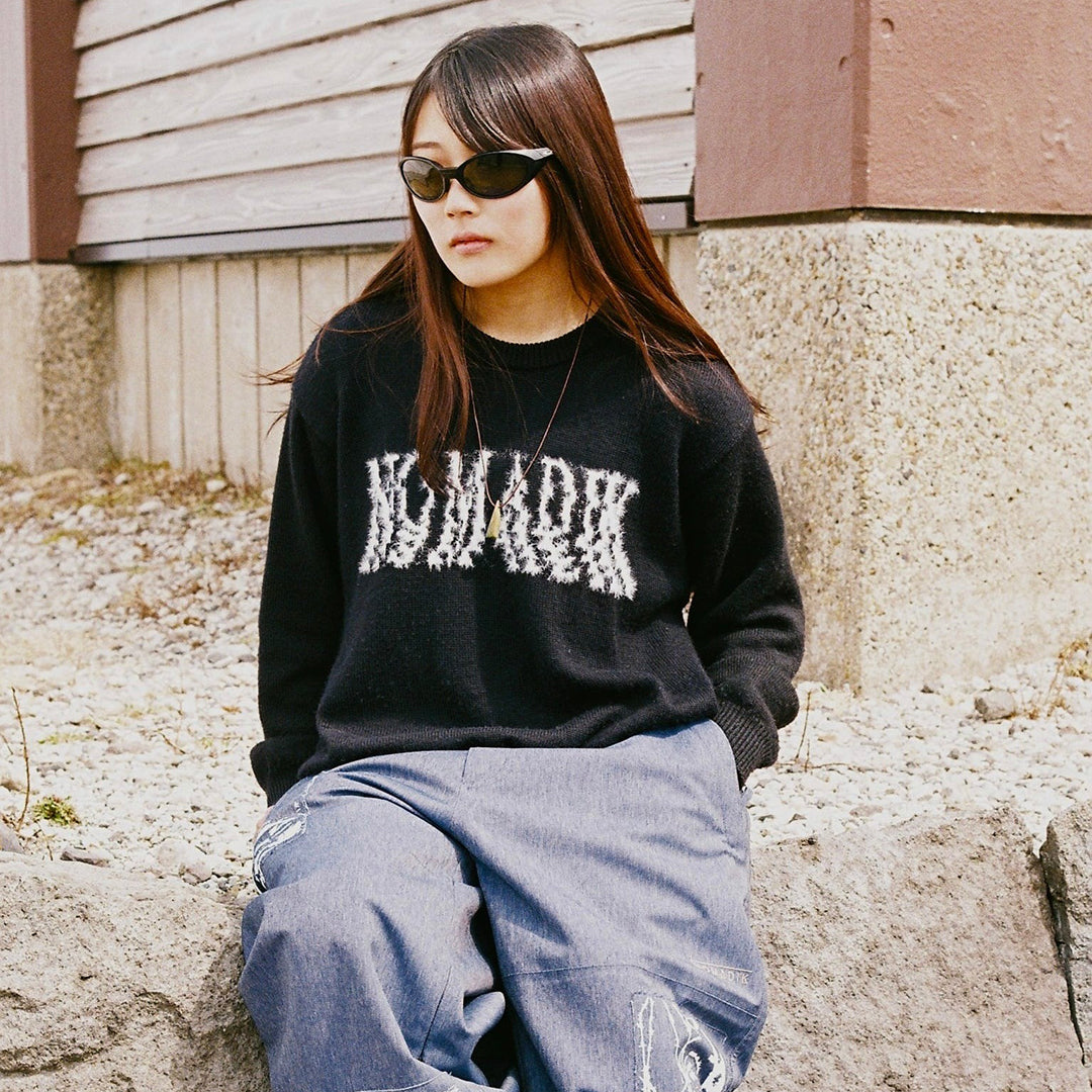 NOMADIK（ノマディック）| JACQUARD SWEATER 2026 / GRAY/WHITE | スノーボード・スケートボードのTACTICS JAPAN