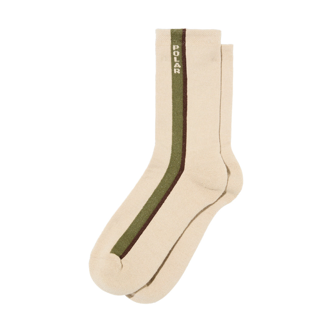 POLAR SKATE CO. （ポーラー スケート カンパニー）| SIDE STRIPE BUSINESS SOCKS / BEIGE | スノーボード・スケートボードのTACTICS JAPAN