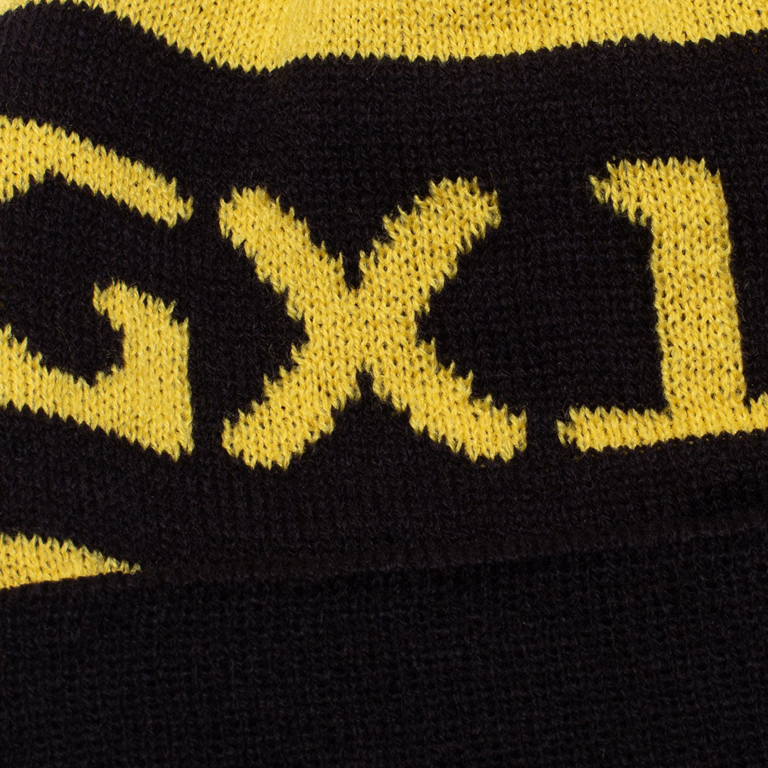 GX1000（ジーエックスワンサウザンド）| OG LOGO BEANIE / BLACK W/YELLOW FONT | スノーボード・スケートボードのTACTICS JAPAN
