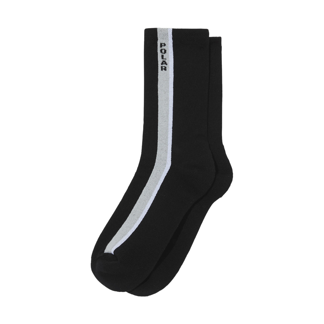 POLAR SKATE CO. （ポーラー スケート カンパニー）| SIDE STRIPE BUSINESS SOCKS / BLACK | スノーボード・スケートボードのTACTICS JAPAN