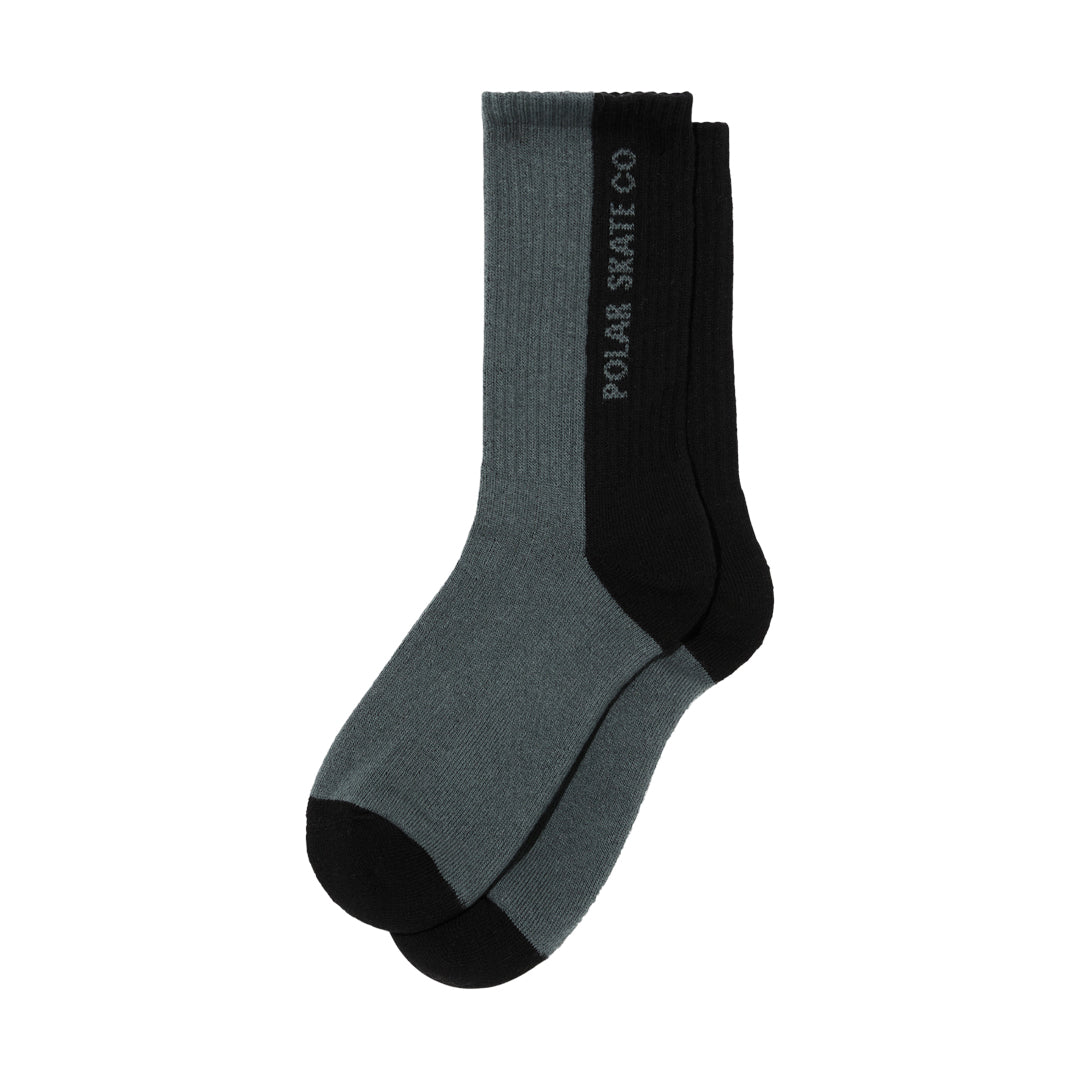 POLAR SKATE CO. （ポーラー スケート カンパニー）| 50 50 RIB SOCKS / BLACK | スノーボード・スケートボードのTACTICS JAPAN