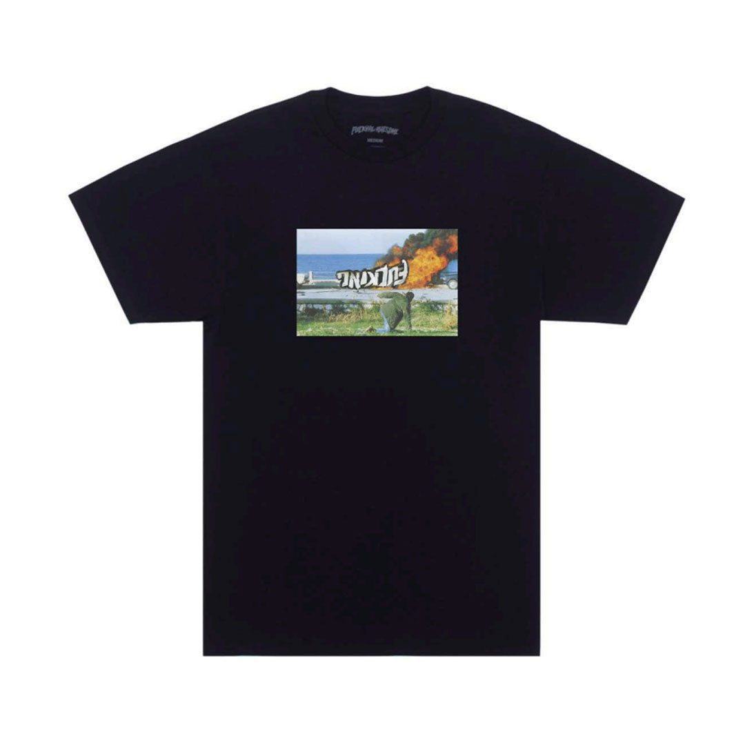 CAR BURN TEE / BLACK