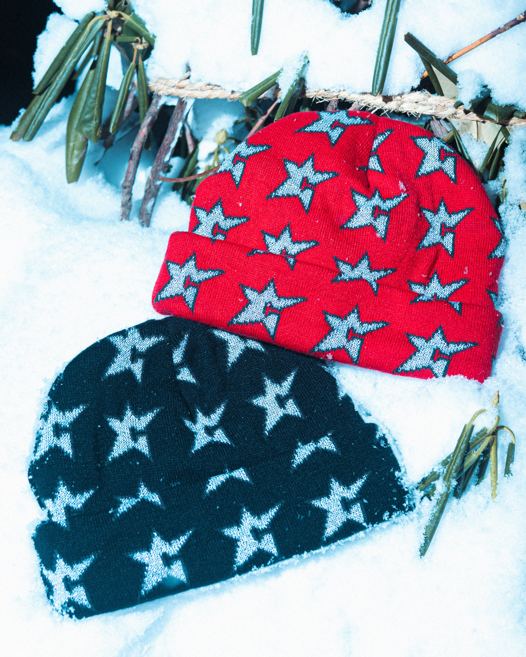 C-STAR BEANIE / RED / BLACK