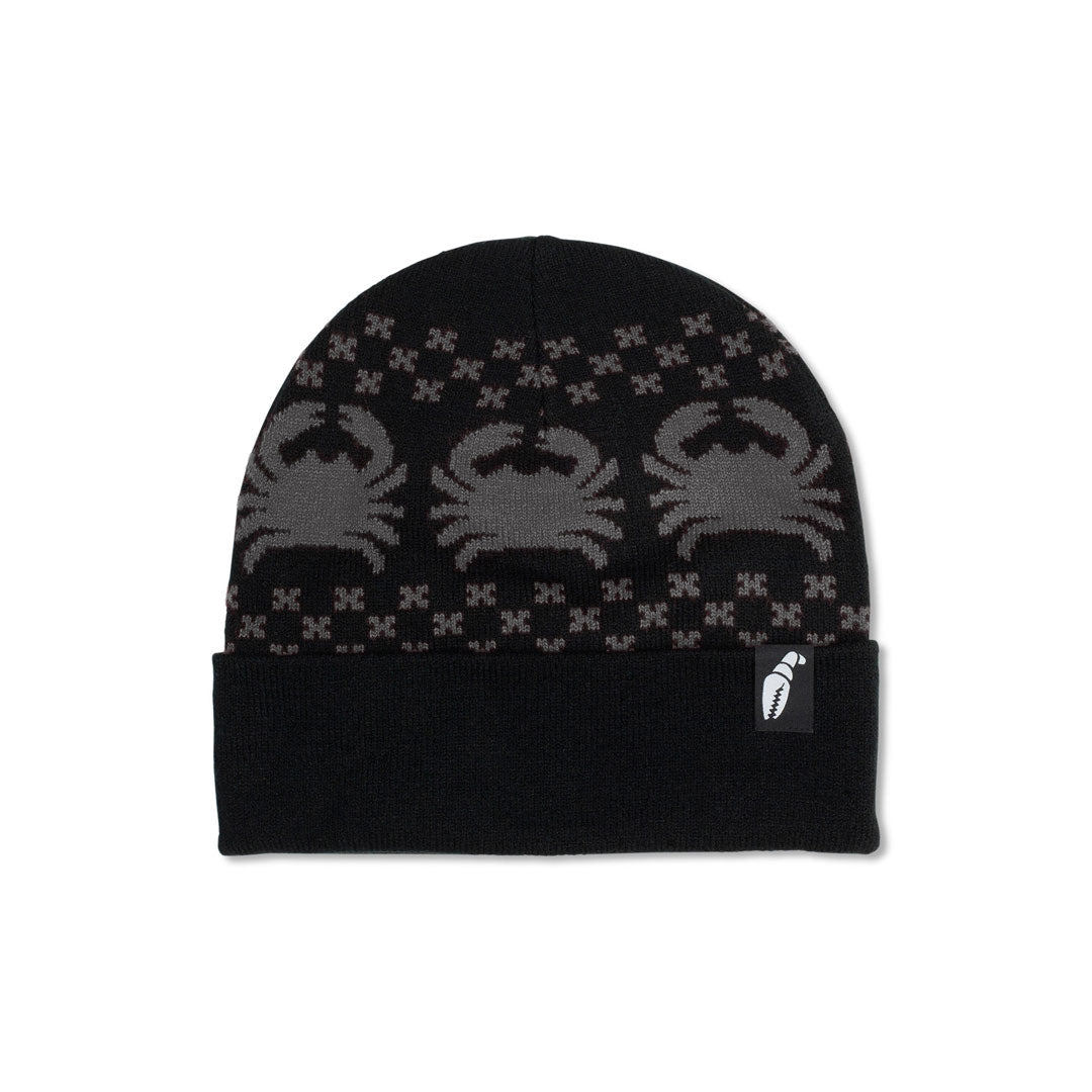 CRAB GRAB（クラブグラブ）| NORDICRAB BEANIE / BLACK AND GREY | スノーボード・スケートボードのTACTICS JAPAN