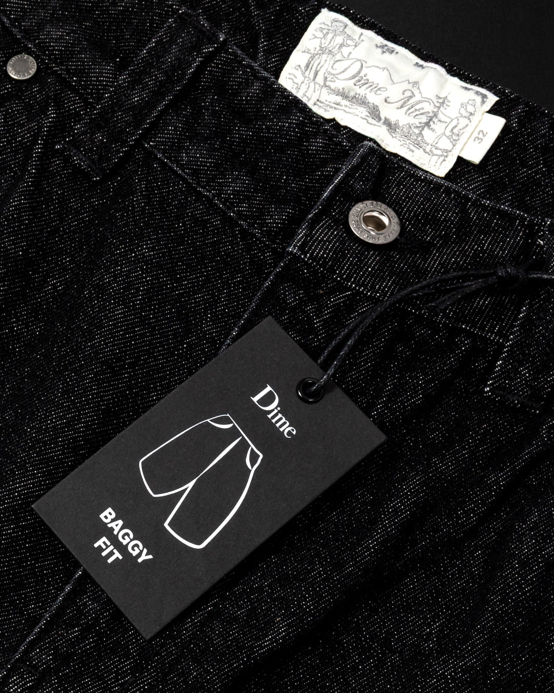 BAGGY DENIM PANTS / BLACK WASHED