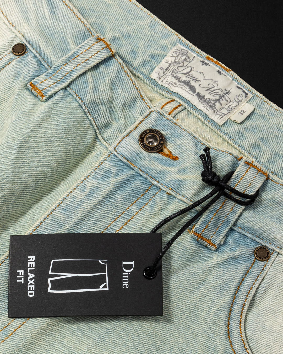DIME MTL（ダイム モントリオール) | RELAXED DENIM PANTS / BLEACHED SKY | スノーボード・スケートボードのTACTICS JAPAN