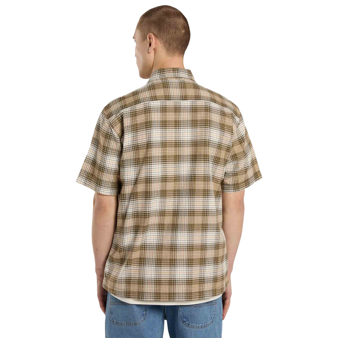 DICKIES SKATEBOARDING（ディッキーズ スケートボーディング）| MIKE ANDERSON CHECK SHORT SLEEVE SHIRT / DARK OLIVE | スノーボード・スケートボードのTACTICS JAPAN