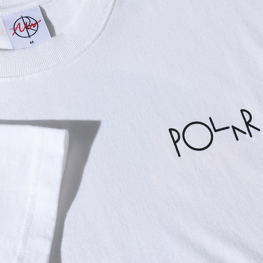 POLAR SKATE CO. （ポーラー スケート カンパニー）| MARTAS ROSES FULL LOGO TEE / WHITE | スノーボード・スケートボードのTACTICS JAPAN