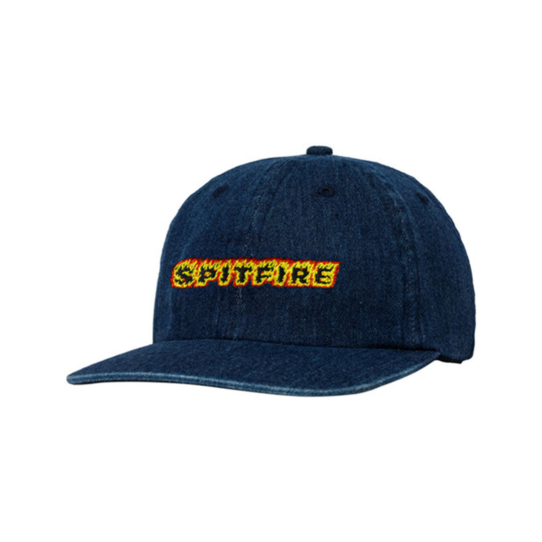 SPITFIRE WHEELS（スピットファイア ウィール）| FLAMES SCRIPT SNAPBACK HAT / DENIM | スノーボード・スケートボードのTACTICS JAPAN