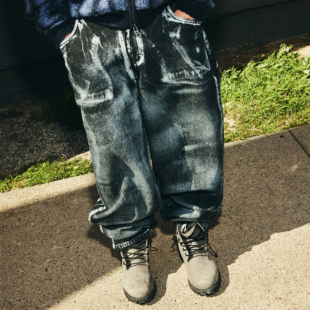 DIME（ダイム）| RELAXED DENIM PANTS / LIGHT BLUE BLACK PAINT