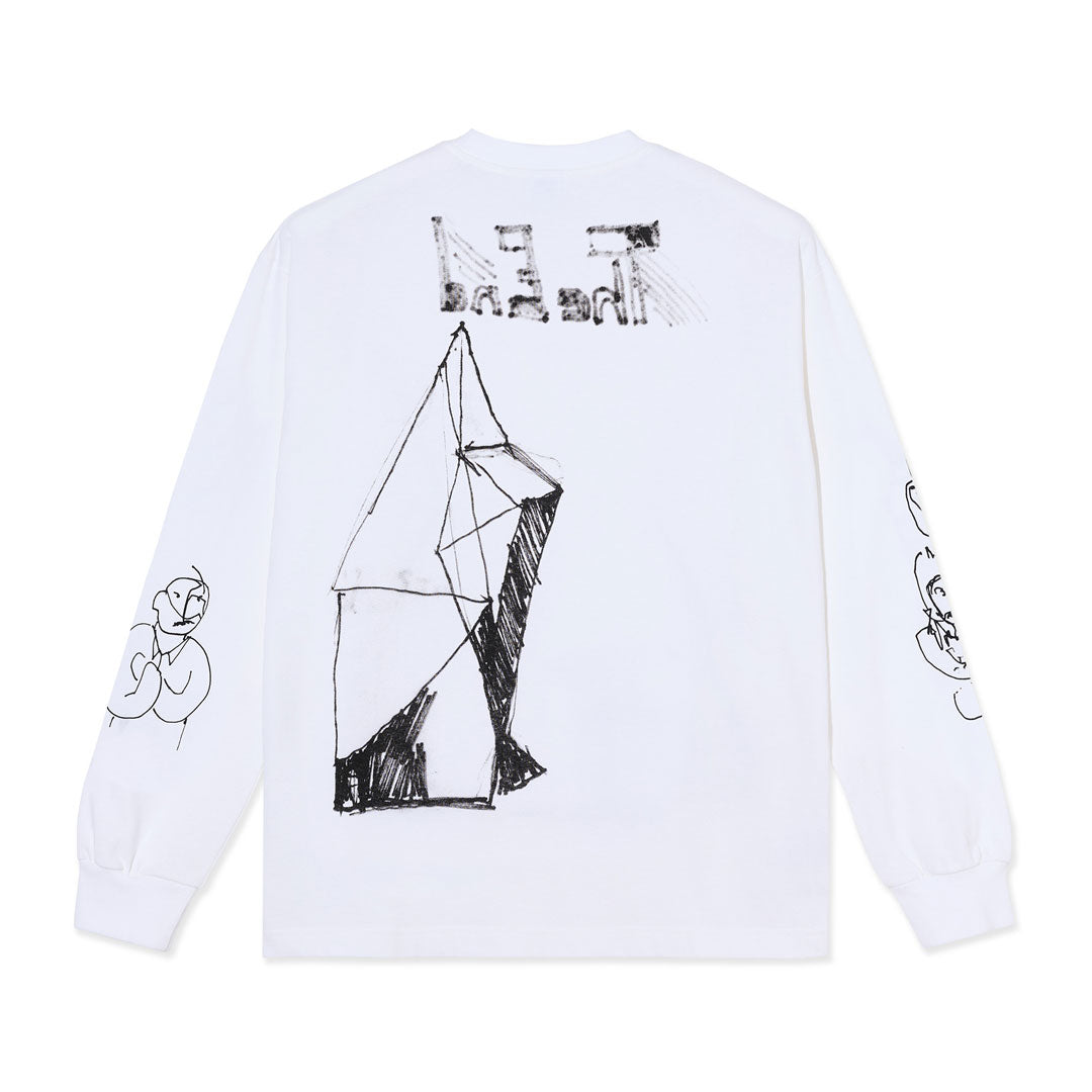 POLAR SKATE CO. （ポーラー スケート カンパニー）| THE END LS TEE / WHITE | スノーボード・スケートボードのTACTICS JAPAN
