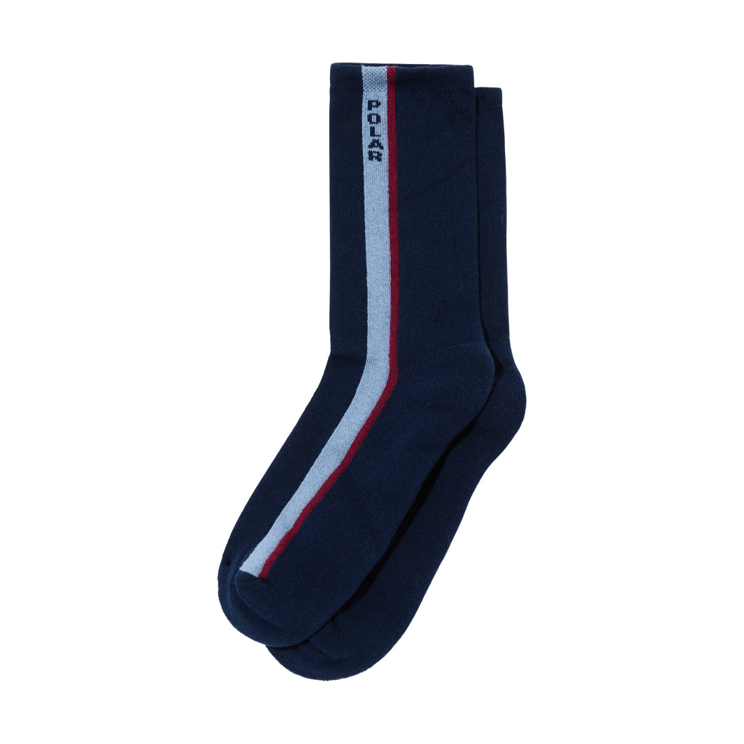 POLAR SKATE CO. （ポーラー スケート カンパニー）| SIDE STRIPE BUSINESS SOCKS / NAVY | スノーボード・スケートボードのTACTICS JAPAN