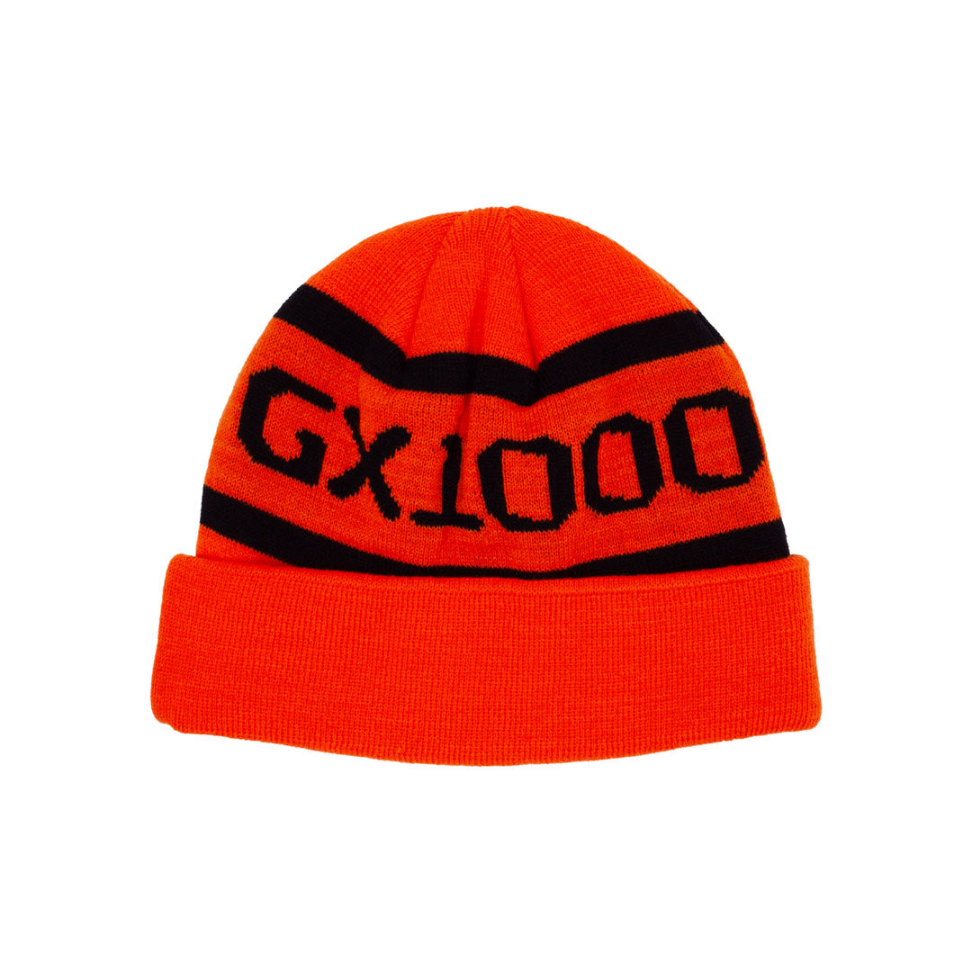 GX1000（ジーエックスワンサウザンド）| OG LOGO BEANIE / ORANGE W/BLACK FONT | スノーボード・スケートボードのTACTICS JAPAN
