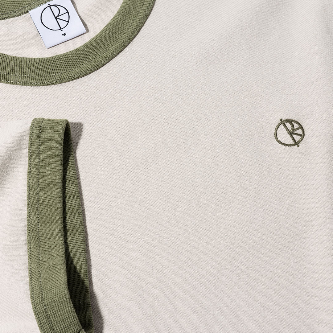 POLAR SKATE CO. （ポーラー スケート カンパニー）| RINGER TEE / PALE TAUPE/ARMY GREEN | スノーボード・スケートボードのTACTICS JAPAN