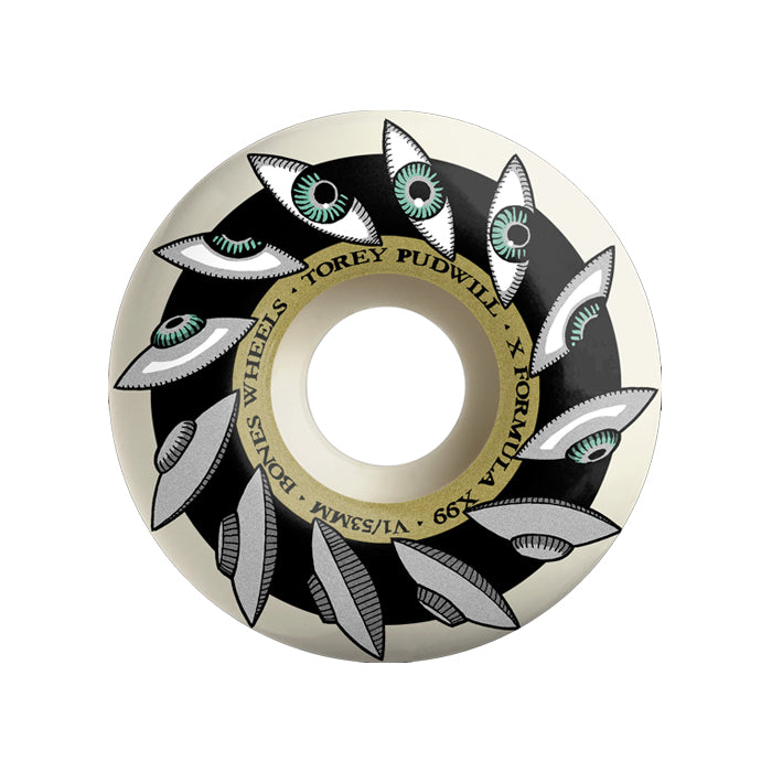 BONES BEARINGS（ボーンズ）| スケートボード ウィール | XF99 PUDWILL EYEING SAUSER - 53MM 99A | スノーボード・スケートボードのTACTICS JAPAN