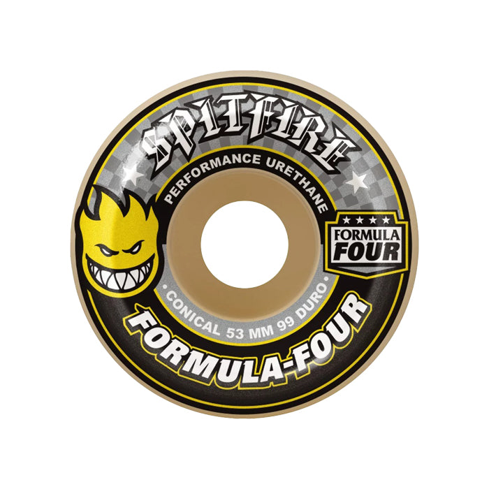 SPITFIRE WHEELS（スピットファイア ウィール）| FORMULA FOUR CONICAL SKATEBOARD WHEELS - 52MM 99DU | スノーボード・スケートボードのTACTICS JAPAN
