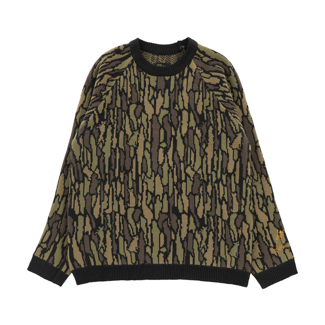 TACTICS（タクティクス）| BARK CAMO JACQUARD SWEATER / CAMO | スノーボード・スケートボードのTACTICS JAPAN