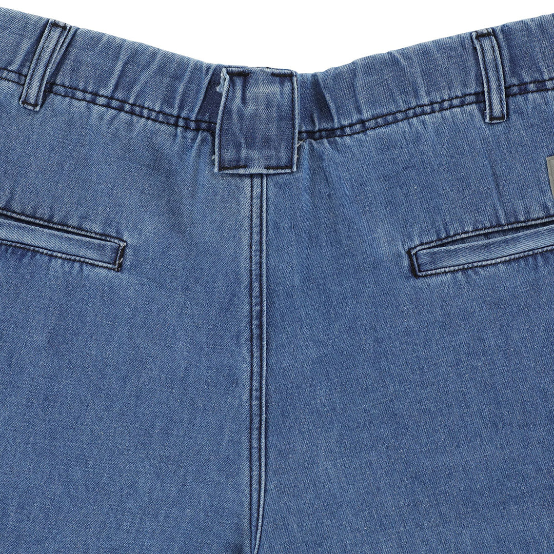 TACTICS（タクティクス）| BUFFET PLEATED DENIM SHORTS / WASHED BLUE DENIM | スノーボード・スケートボードのTACTICS JAPAN