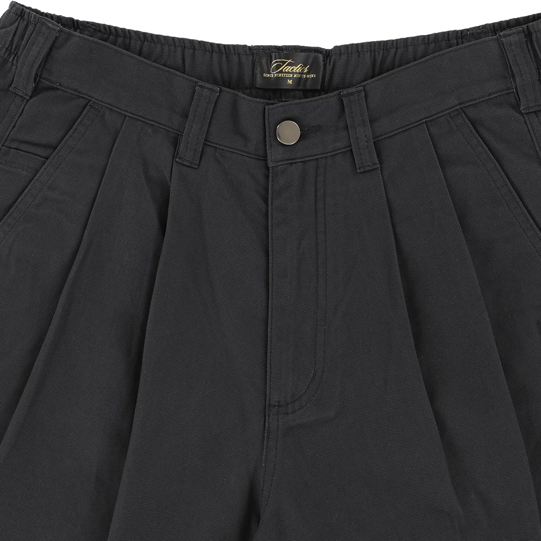 TACTICS（タクティクス）| BUFFET PLEATED PANTS / BLACK | スノーボード・スケートボードのTACTICS JAPAN
