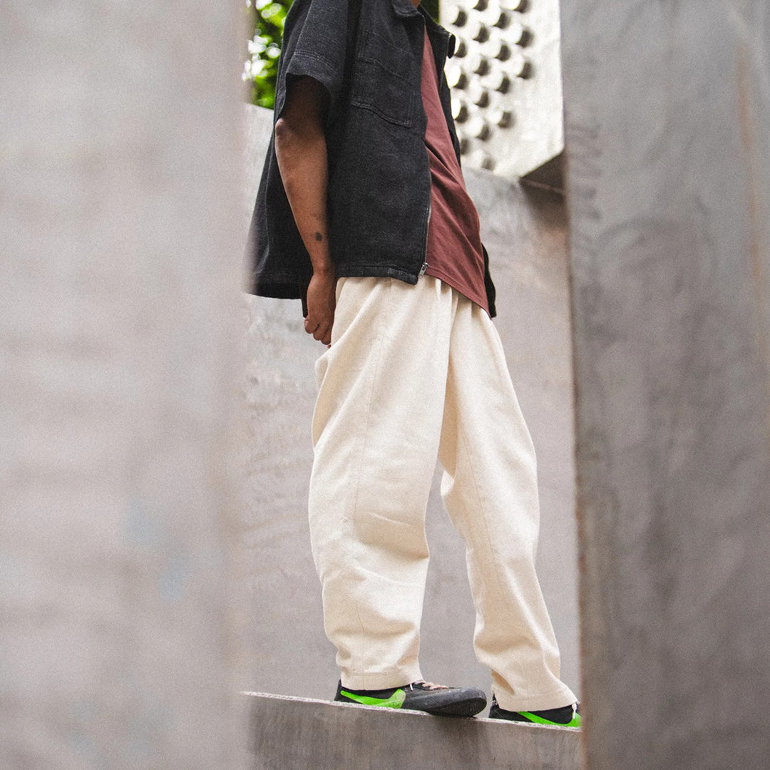 TACTICS（タクティクス）| BUFFET PLEATED PANTS / NATURAL | スノーボード・スケートボードのTACTICS JAPAN