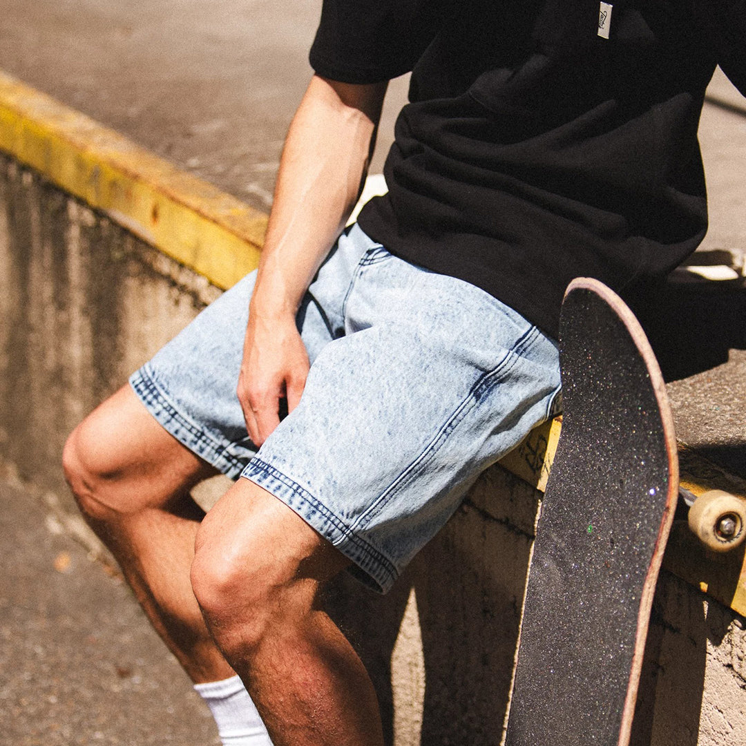 TACTICS（タクティクス）| CARPENTER DENIM SHORTS / WASHED BLUE | スノーボード・スケートボードのTACTICS JAPAN
