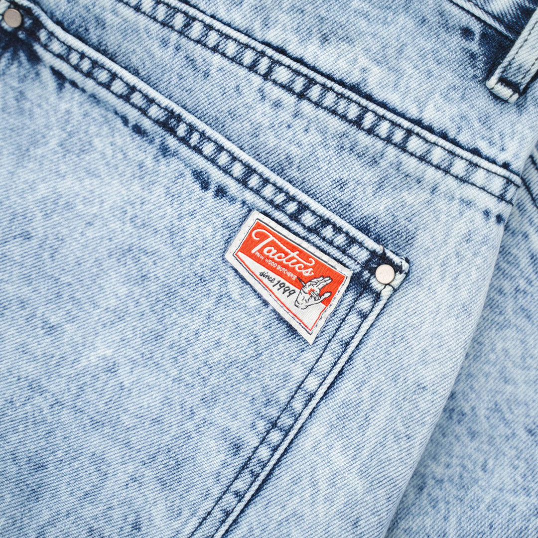 TACTICS（タクティクス）| CARPENTER DENIM SHORTS / WASHED BLUE | スノーボード・スケートボードのTACTICS JAPAN