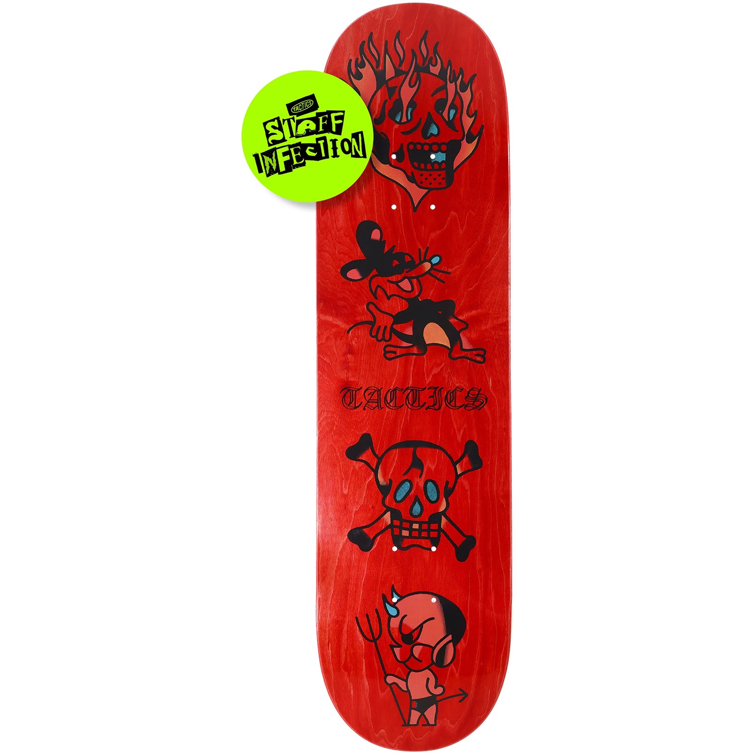 Charms Skateboard Deck | TACTICS JAPAN | Standing Sideway,Moving Forword.