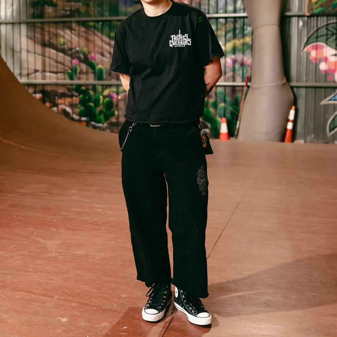 TACTICS（タクティクス）| CHERRIES X TACTICS CHINO PANTS / BLACK | スノーボード・スケートボードのTACTICS JAPAN