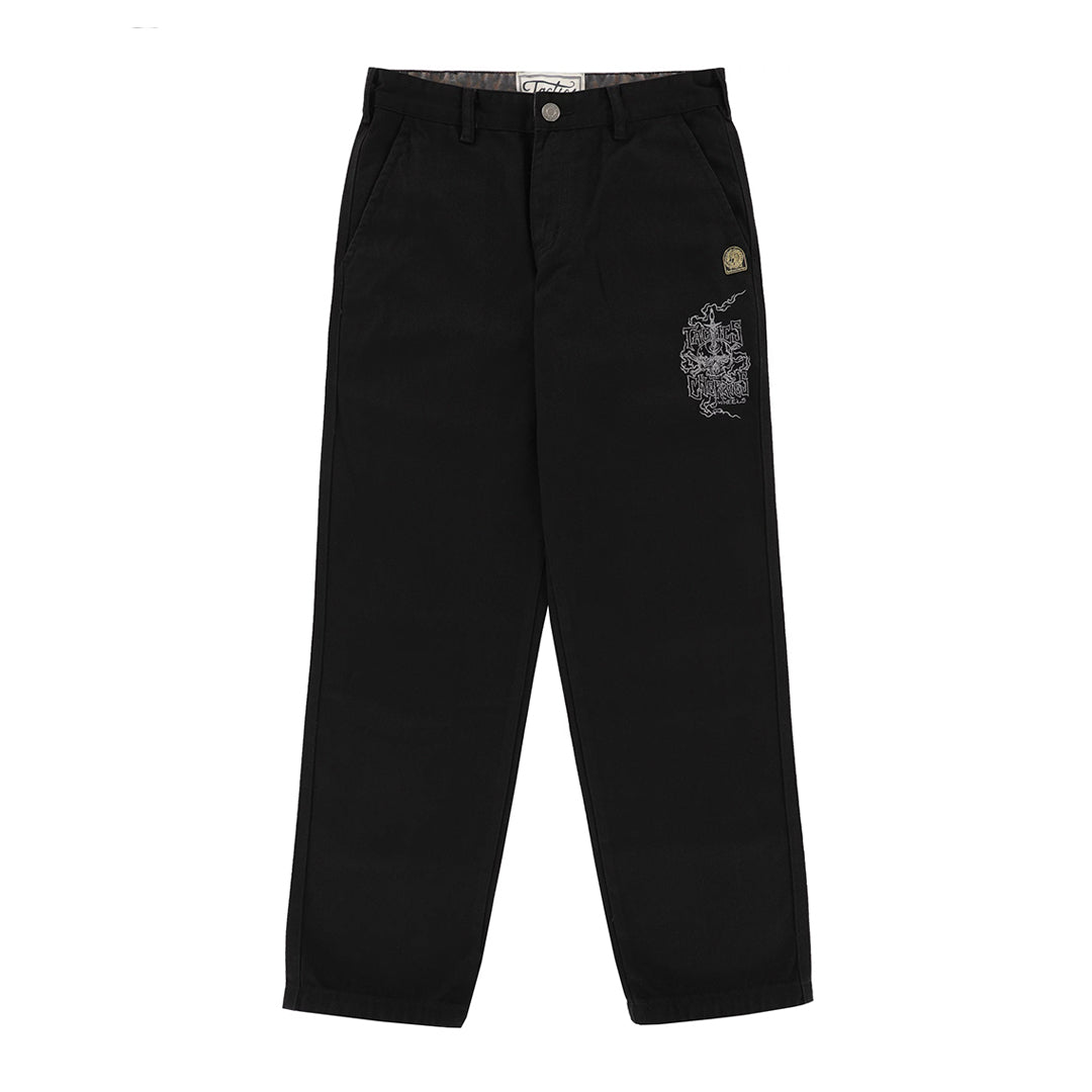 TACTICS（タクティクス）| CHERRIES X TACTICS CHINO PANTS / BLACK | スノーボード・スケートボードのTACTICS JAPAN