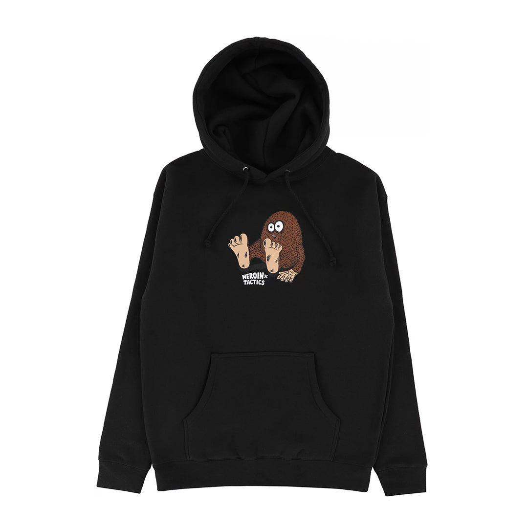 HEROIN SKATEBOARDS（ヘロイン スケートボード）| HEROIN X TACTICS EGGFOOT HOODIE / BLACK | スノーボード・スケートボードのTACTICS JAPAN