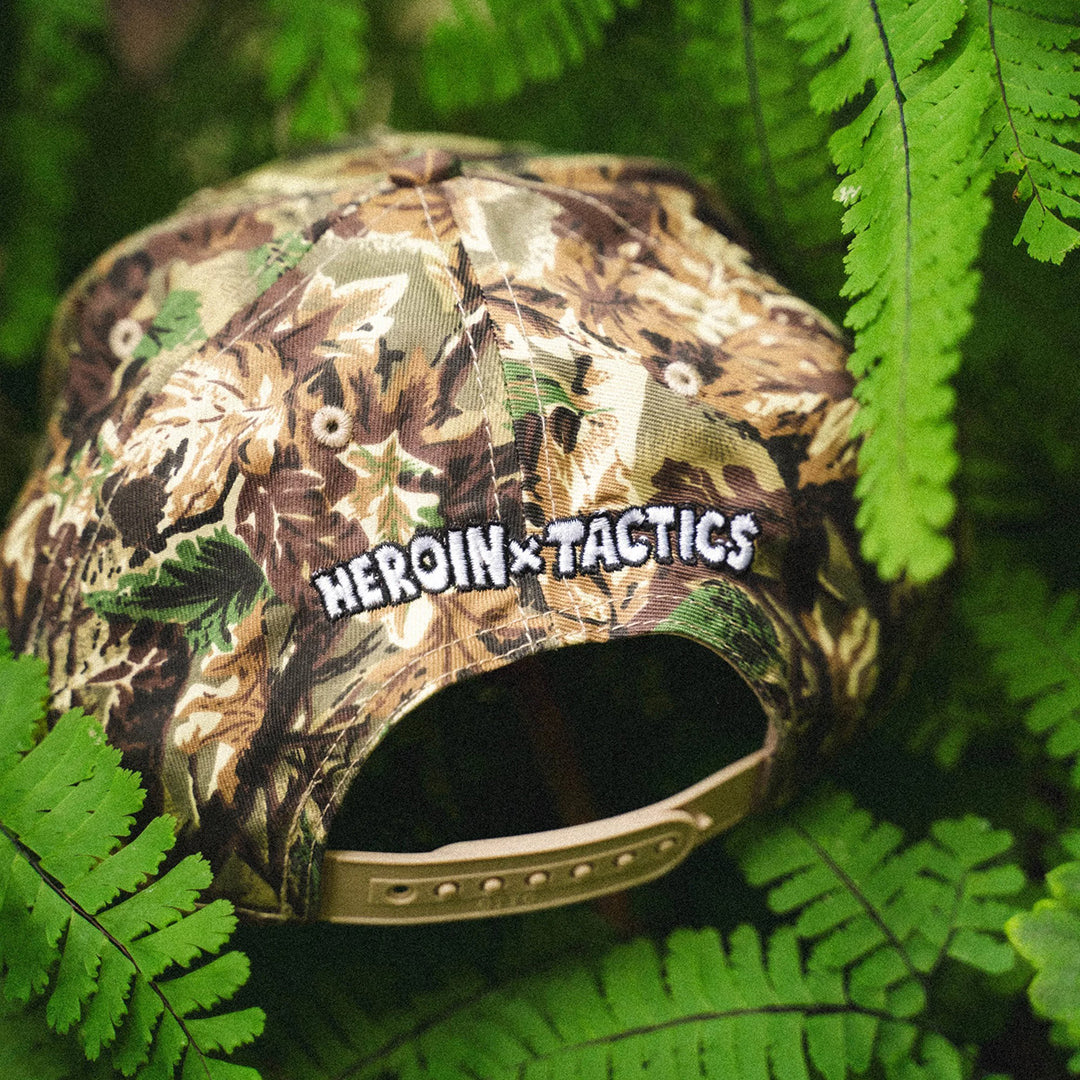HEROIN SKATEBOARDS（ヘロイン スケートボード）| HEROIN X TACTICS EGGFOOT SNAPBACK HAT / CAMO | スノーボード・スケートボードのTACTICS JAPAN