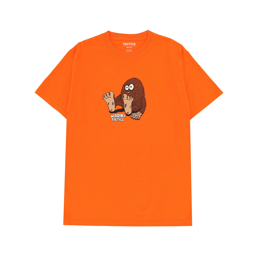 HEROIN SKATEBOARD（ヘロイン スケートボード）| HEROIN X TACTICS EGGFOOT SS T-SHIRT / SAFTEY ORANGE | スノーボード・スケートボードのTACTICS JAPAN