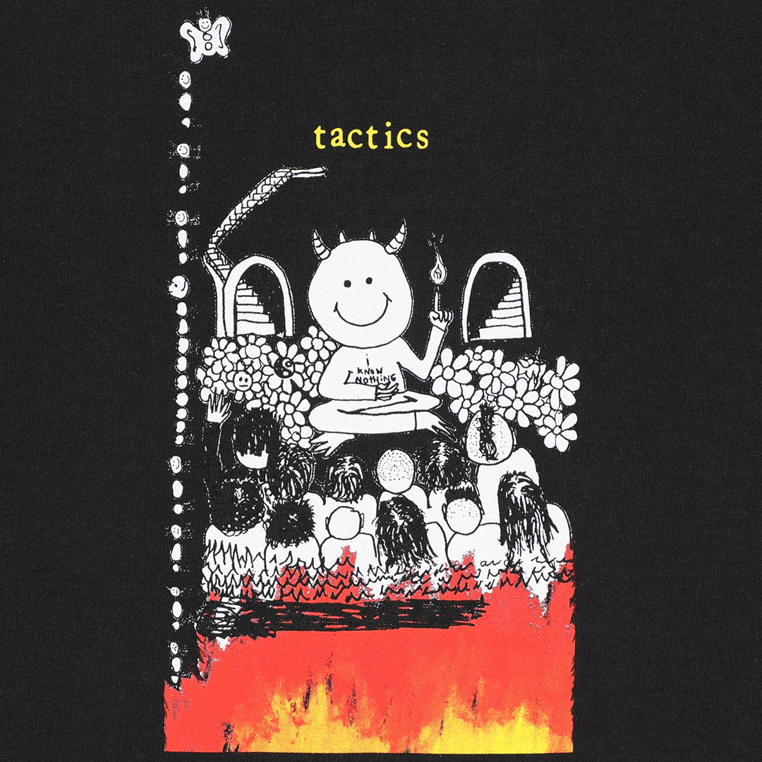 TACTICS（タクティクス）| I KNOW NOTHING T-SHIRT / BLACK | スノーボード・スケートボードのTACTICS JAPAN