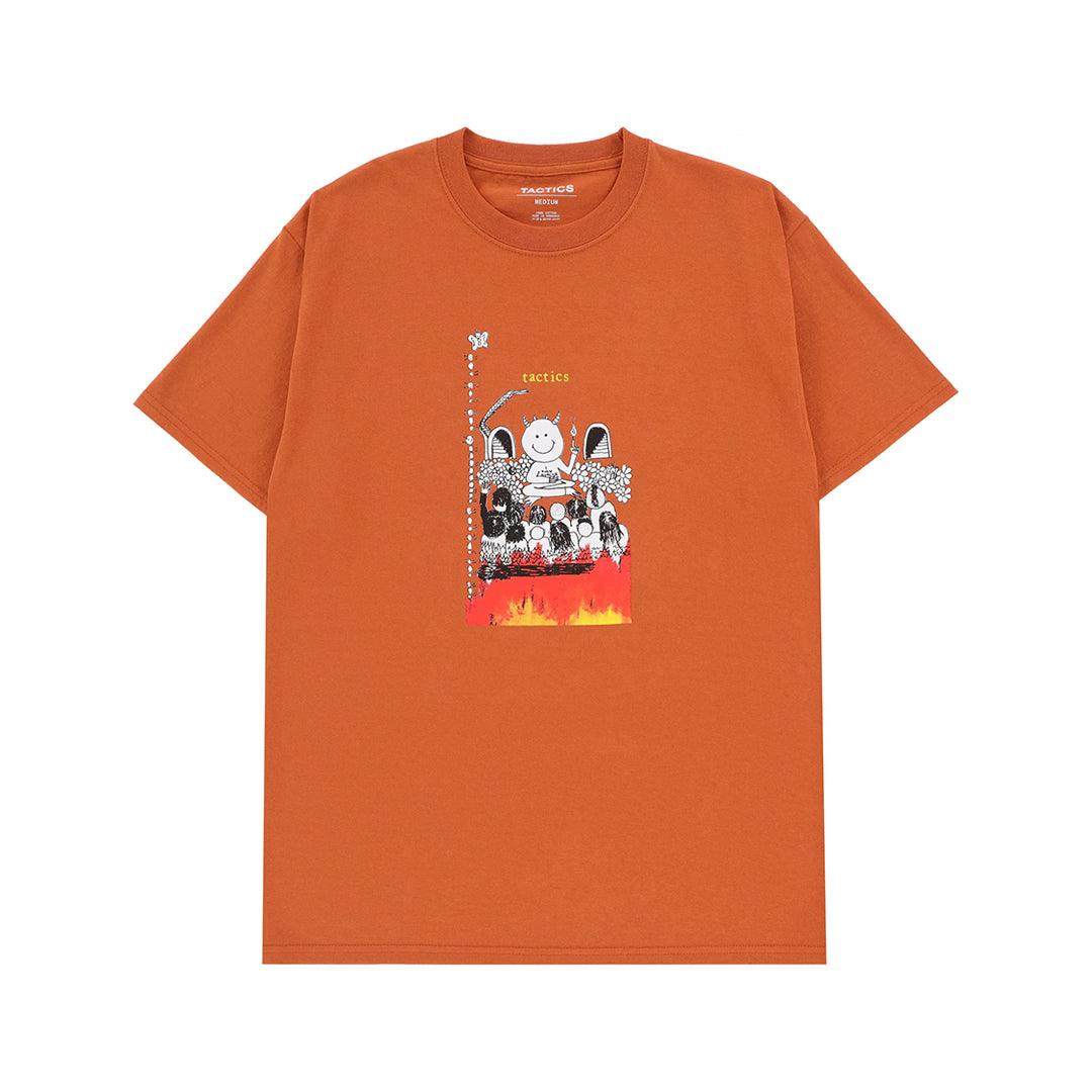 TACTICS（タクティクス）| I KNOW NOTHING T-SHIRT / BRUNT ORANGE | スノーボード・スケートボードのTACTICS JAPAN