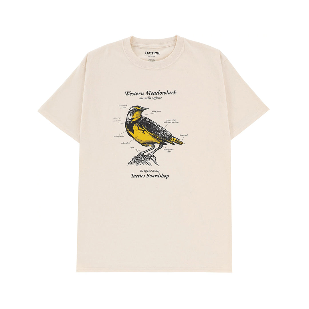 TACTICS（タクティクス）| MEADOWLARK SCIENTIFIC T-SHIRT / NATURAL | スノーボード・スケートボードのTACTICS JAPAN