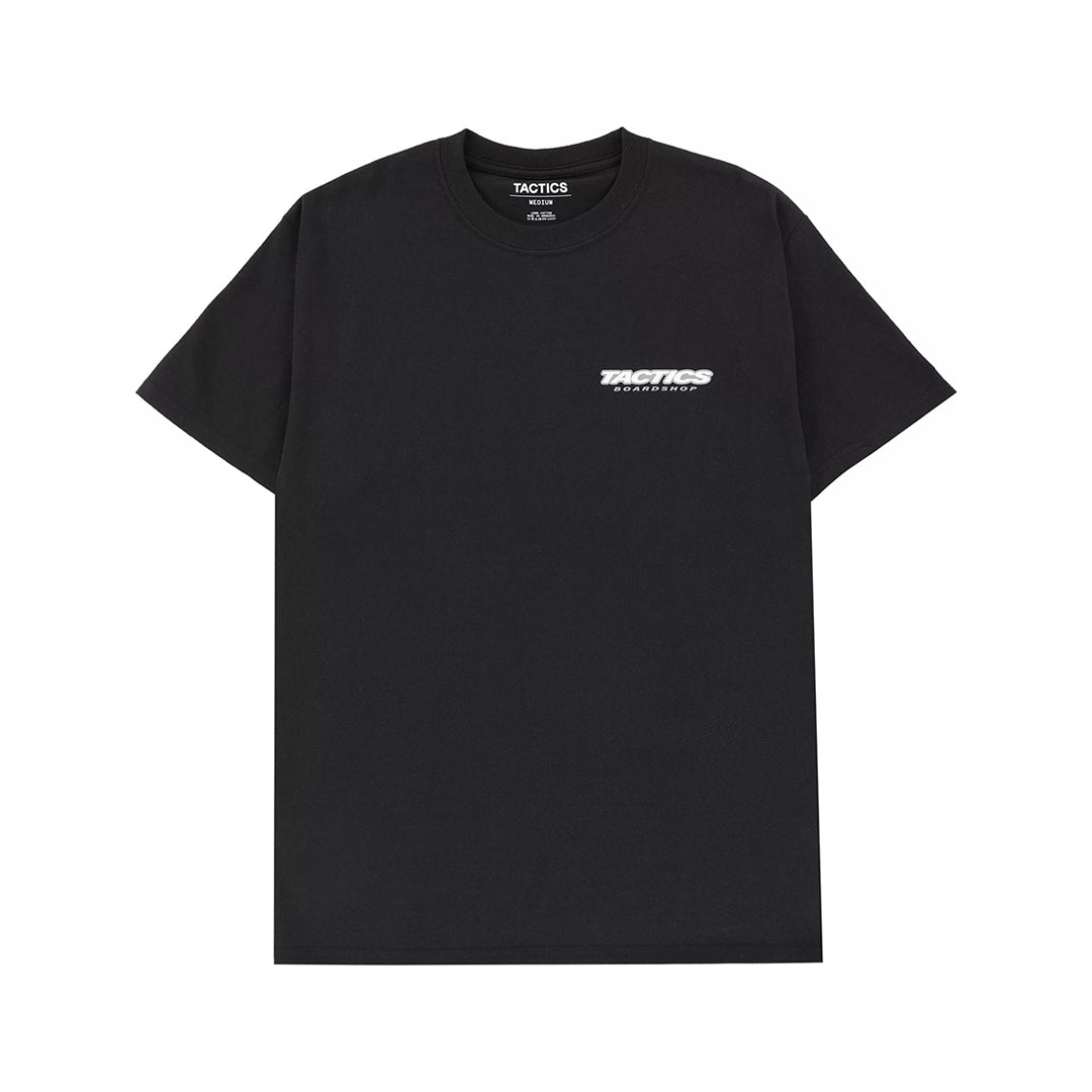TACTICS（タクティクス）| THROWBACK LOGO T-SHIRT / BLACK | スノーボード・スケートボードのTACTICS JAPAN