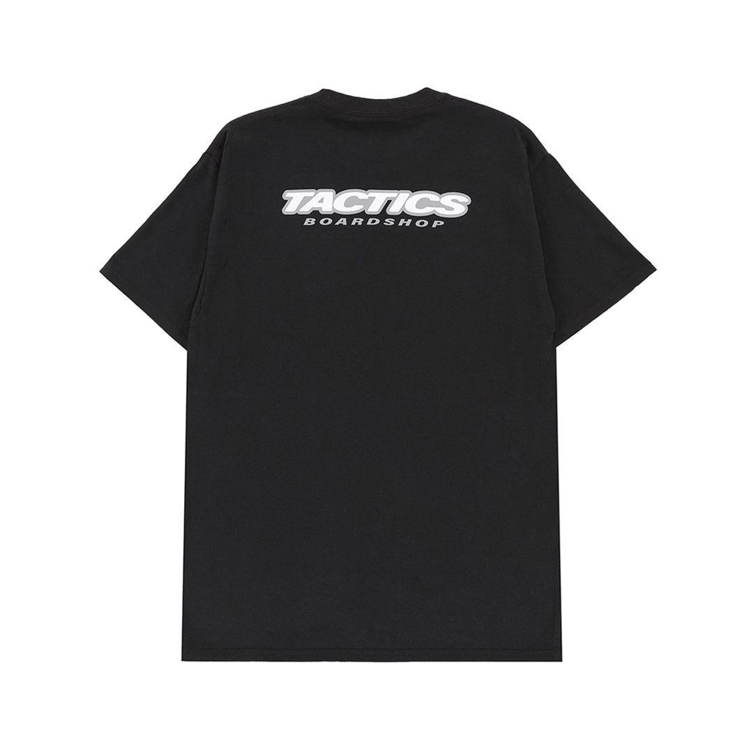 TACTICS（タクティクス）| THROWBACK LOGO T-SHIRT / BLACK | スノーボード・スケートボードのTACTICS JAPAN
