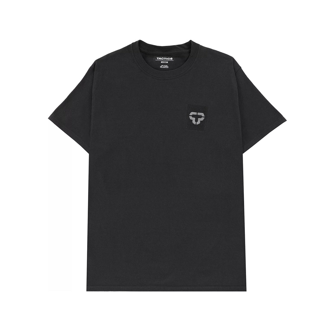 TONAL ICON EMBROIDERED T-SHIRT / BLACK