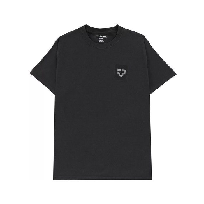 TONAL ICON EMBROIDERED T-SHIRT / BLACK