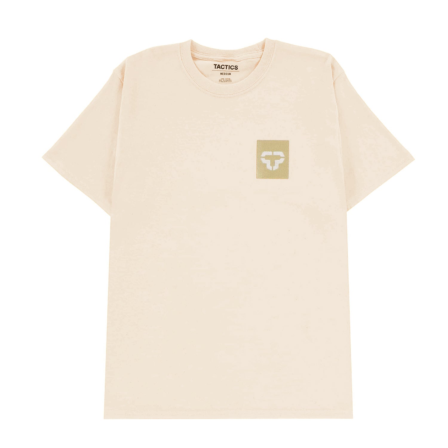 TONAL ICON EMBROIDRED T-SHIRT / NATURAL